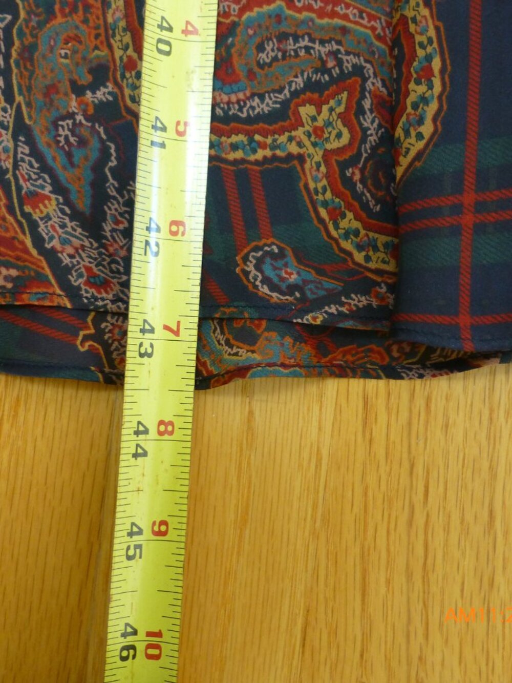 Lauren Ralph Lauren 100% Silk Paisley Plaid Sleeveless V Neck Dress Women Size 8 - Picture 8 of 11